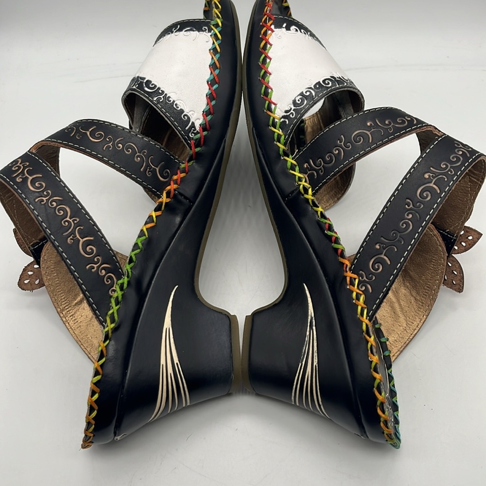 Corkys leather Sandals Kalua Style Sz 9 Elite EUC adjustable straps - Picture 3 of 9